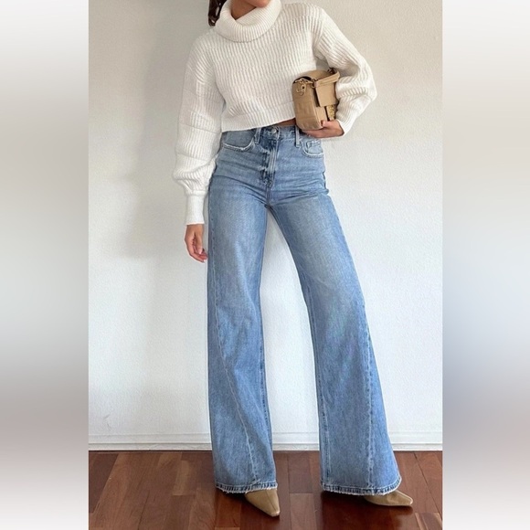 PISTOLA Ruby High Rise Palazzo Flare Jeans in Othello Sz30 - Picture 1 of 11